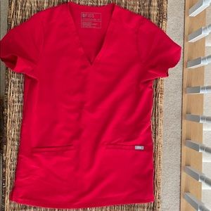 Limited edition Red FIGS Casma top